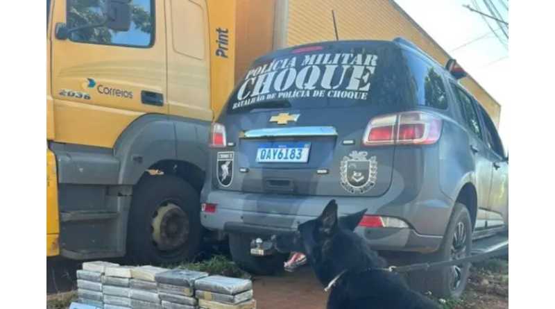 Choque apreende 44 quilos de cocaína em carreta dos Correios